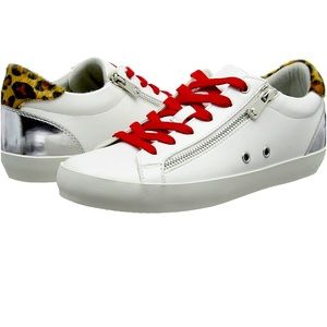 Aldo Acaredia Animal Print Sneakers with Side Zipper Sz 7.5